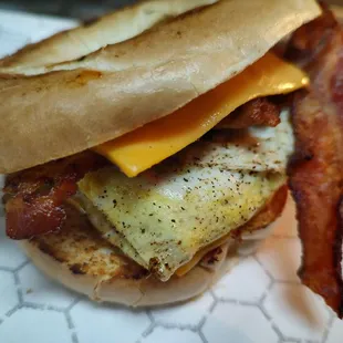 Bacon egg and cheese bagel!