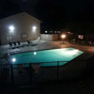 Pool at night.