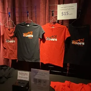 t - shirts on display