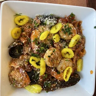 Shrimp and Sausage Puttanesca