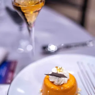 a dessert on a plate