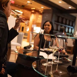 a woman drinking wine