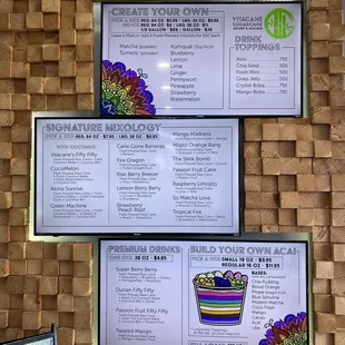 More menu options.  Can't go wrong with Sugarcane and Açaí choices.