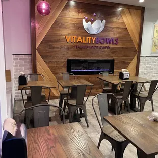 Seating area at Vitality Bowls