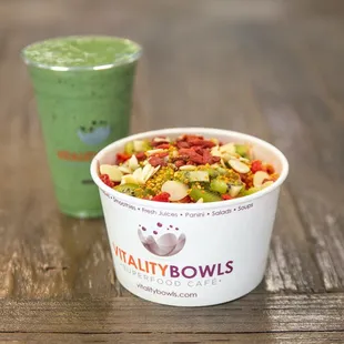 a smoothie and a smoothie