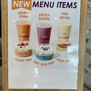 New menu items - June 2023