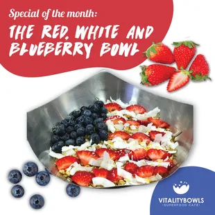 the red, white and blueberry bowl