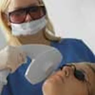 Fotofacial treatment, performed by a Doctor.