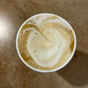 Coffee latte with oat milk