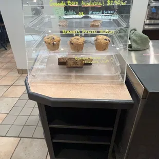 a display of baked goods