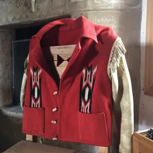 1940s Vintage Chimayo Jacket with elk hide sleeves.