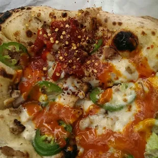 Buffalo chicken , i added chili flakes