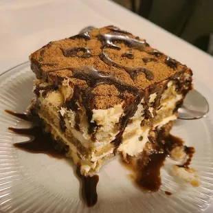 Tiramisu is light and creamy with a wonderful coffee flavor.