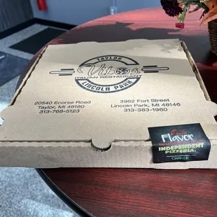 Pizza box for Vito&apos;s