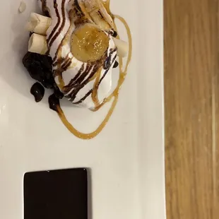 a dessert on a plate