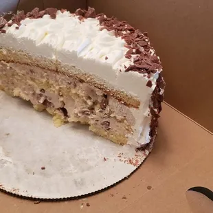 Cassata cake after its first attack