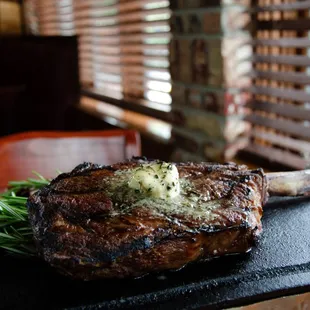 a steak on a cutting board