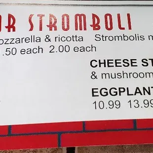 Calzones or Stromboli