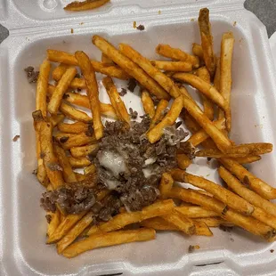 The steak cheese fries, do you see any cheese, No. they are so gross