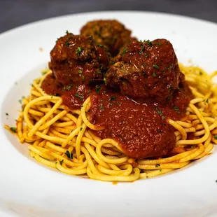 Spaghetti and meatballs