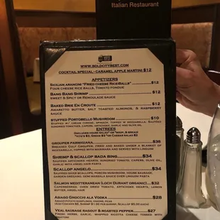 Drink menu