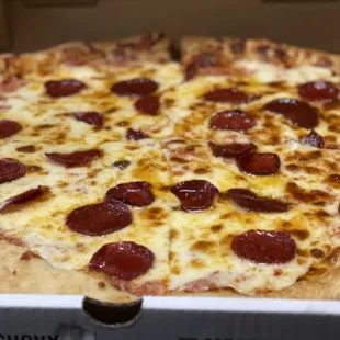 a pepperoni pizza