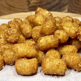 a pile of fried tater tots