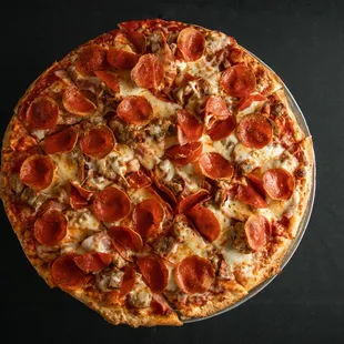 a pepperoni pizza