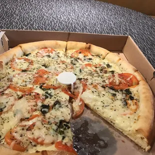 No marinara on my Margarita pizza