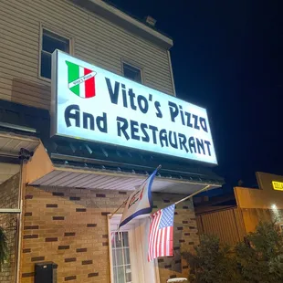 the front of the restaurant