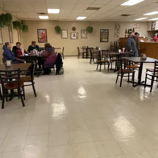people sitting at tables