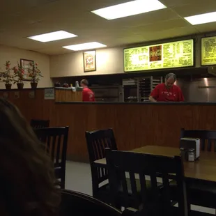 Hard at work making food.