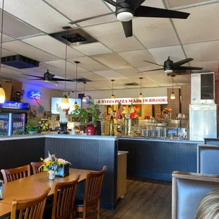 the dining area