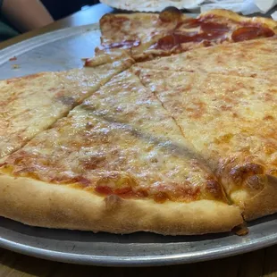 Plain &amp; pepperoni slices