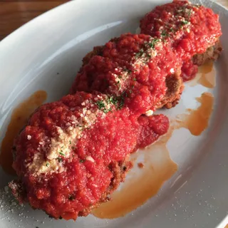 Eggplant parmesan appetizer