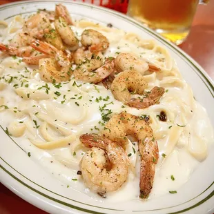 Shrimp Alfredo.