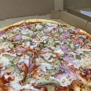 a pizza in a box