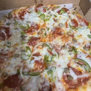 Check out all the peppers!  Can you spot one mushroom?