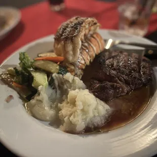 Lobster and fillet mignon