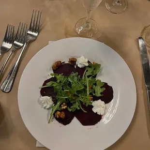 a plate of food on a table