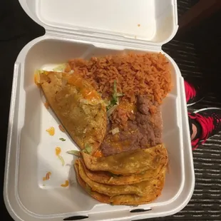 This was the #1 Three ground beef tacos but this is what they gave me three shells with lettuces