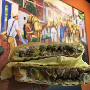 Carne asada panini