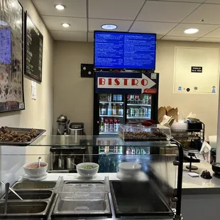 Menu and store front