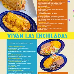 menu, tacos
