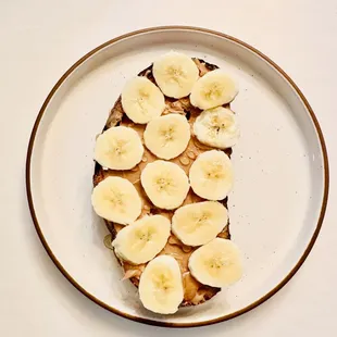 Our Peanut Butter Banana toast on sourdough with a honey drizzle is just outstanding!