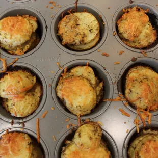 Potato stacks were so easy and delicious! Another use for cupcake tins too!