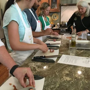 practicing our chopping skills