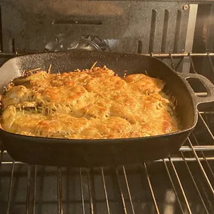 Roasted Yukon Gold potatoes with Gorgonzola, Italian herbs and Parmesan cheese