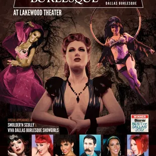 Fri. Oct. 17th is our pre-Halloween Cirque du Burlesque spectacular, our very own dark carnival! Join us!