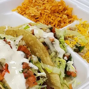mexican food in a styrofoam container